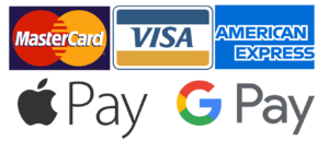 Visa Mastercard AMEX Apple Pay Google Pay